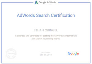 Google Adwords Search Certification